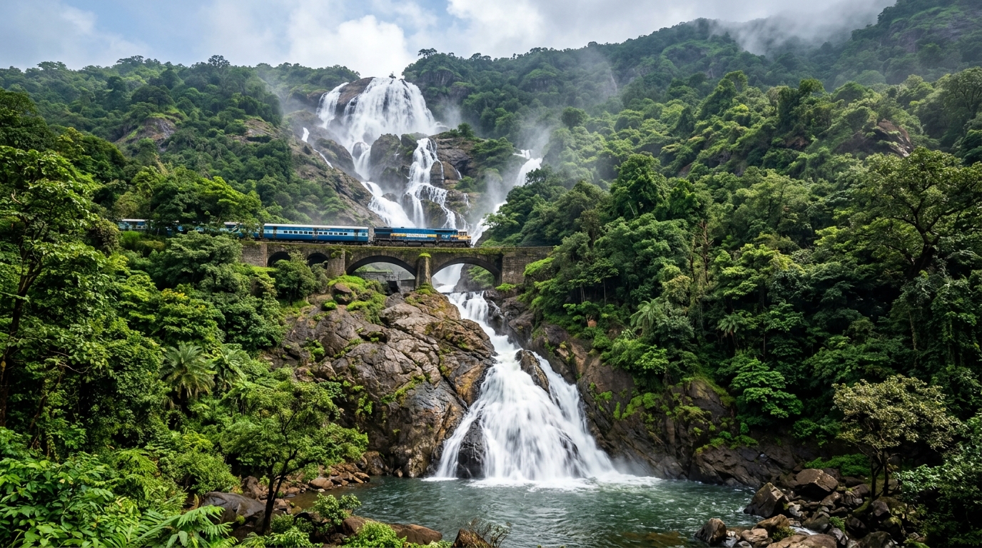 Dudhsagar Waterfalls & Jungle Safari view 1
